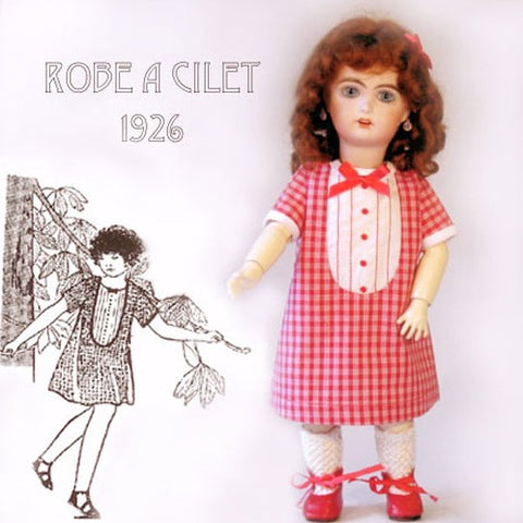 Bleuette Robe A Gilet 1926 Checkered Dress