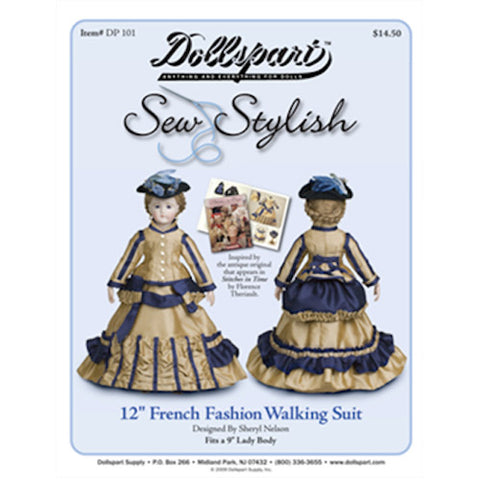 12 French Fashion Walking Suit Pattern from Stitches in Time