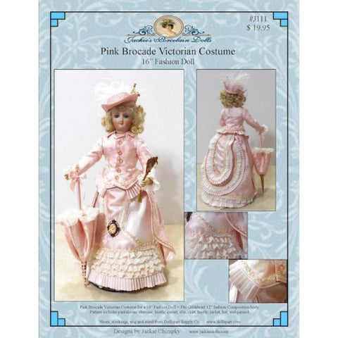 Pink Brocade Victorian Costume Pattern