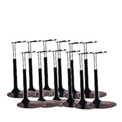 Box Of 12 - Deluxe Doll Stands in Black - Save 10%