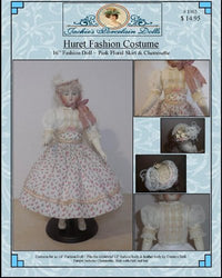 16 Pink Floral Skirt and Chemisette Huret Fashion Costume