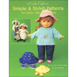 Simple & Stylish Patterns For Dolls' Hats and Shoes- 8,14 & 18