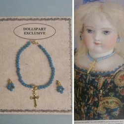 Large Cross W/Dark Turquoise Beads