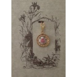 Vintage Hand Painted Enamel Pendant