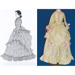 Percale Three Piece Walking Dress-Mini Magic Pattern or Kit