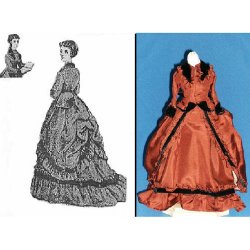 Trained Carriage or Reception Dress-Mini Magic Pattern or Kit