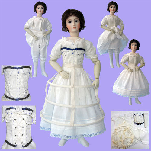 12 French Fashion Full Undergarment Ensemble
